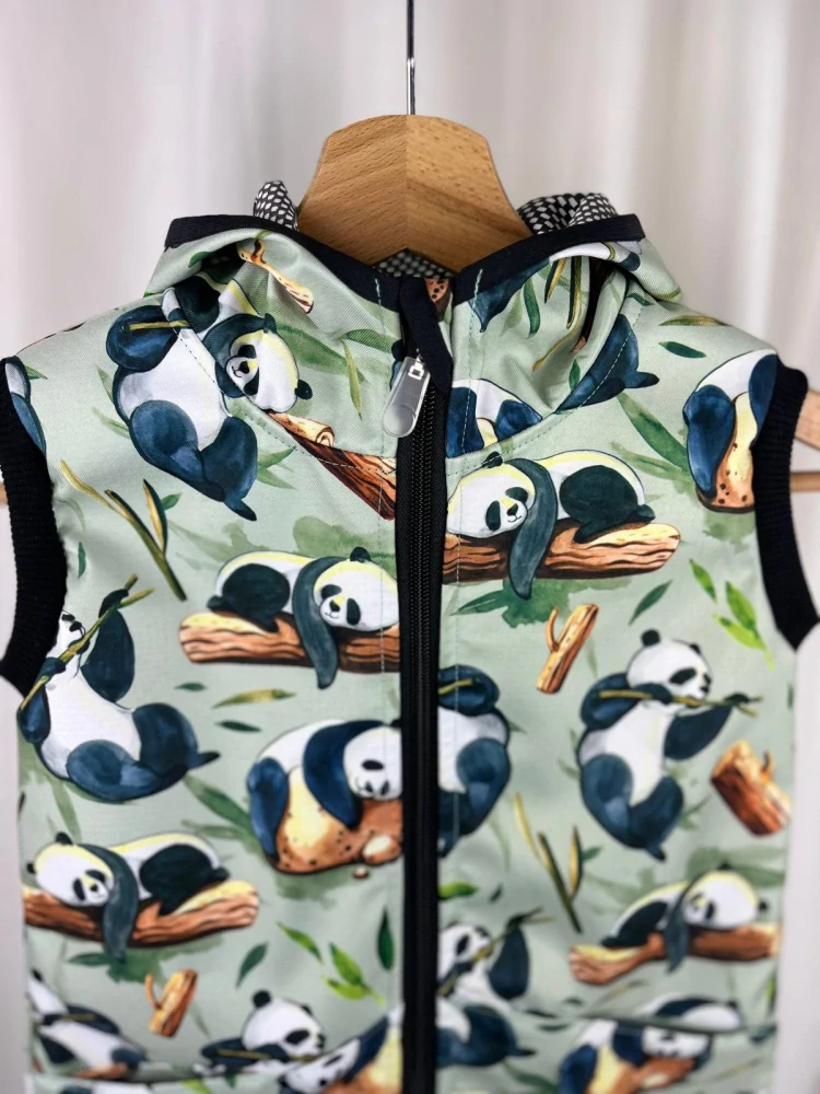 Softshellová vesta jaro/podzim- Pandy