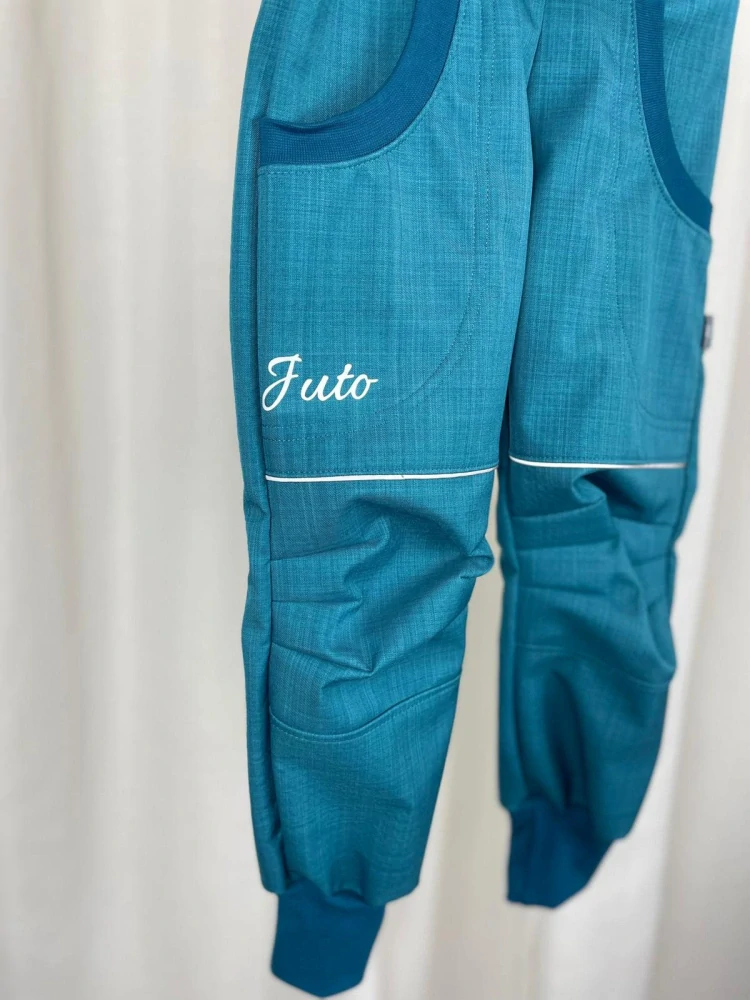 Softshellové kalhoty jaro/pozdim- Petrolejové