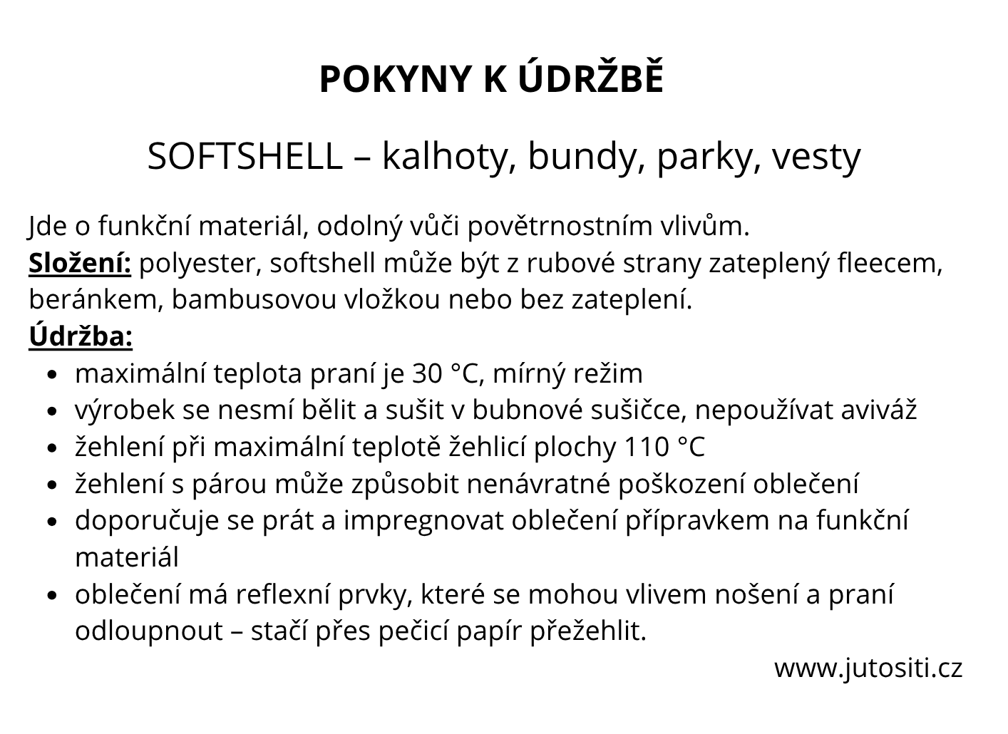 Pokyny k údržbě